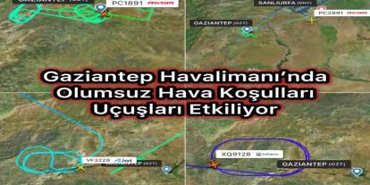 Gaziantep Havalimanı'nda Uçuşlar Aksadı: Uçaklar Havada Bekledi