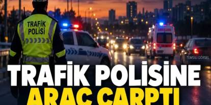 Gaziantep'te Polis Memuruna Araç Çarptı