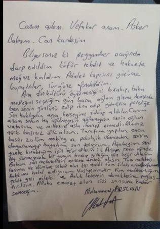 Gaziantep-İzmir hattında Polisin Mektubu konuşuluyor..Polisin İntihar Mektubu Ortalığı karıştırdı