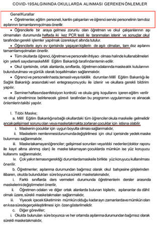 Öğretmenlere haftada 2 kez PCR testi yazısı illere gönderildi