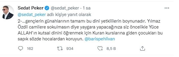 Sedat Peker, Kahramanmaraş'taki iğrenç olayla ilgili açıklamada bulundu