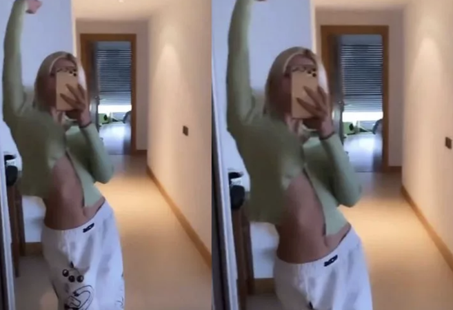 Video Haber:Aleyna Tilki düğmelerini açıp paylaştı! Hırkasının altına bir şey giymeyen şarkıcı sosyal medyayı ikiye böldü