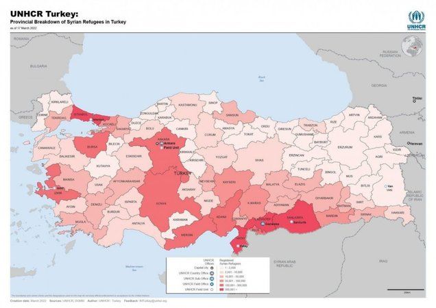 Gaziantep'te Kaç Suriyeli YAŞIYOR! Türkiye'deki Suriyeli Haritasını Paylaştı...Gaziantep İlk 5'te
