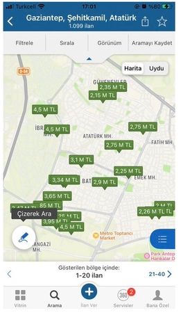 Gaziantep’te konut fiyatları, İstanbul’u geçti…Gaziantep İbrahimli’de  4,5 Milyon TL’ye satılan konut , İstanbul Beşiktaş'ta ki Boğaz Manzaralı Konut 2 Milyon TL’ye  Satılıyor