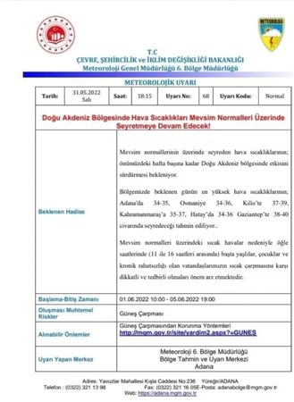 Gaziantep Valiliği Peş Peşe Uyardı! Cehennem sıcakları geliyor! Gaziantep’te Güneş çarpmasına karşı kritik uyarı.