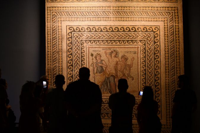 Gaziantep'te Zeugma Mozaik Müzesi'nde bayram yoğunluğu ...Ziyaretçi Rekoru Kırılıyor...